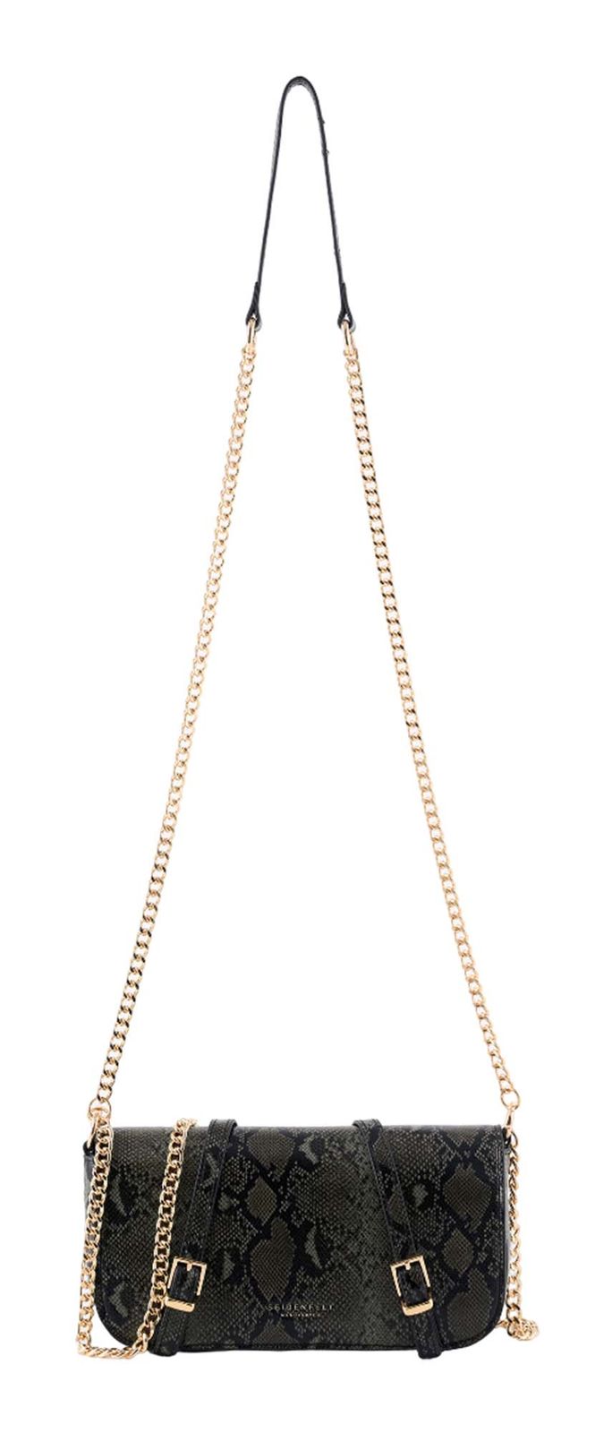 SEIDENFELT MANUFAKTUR Lilleby Crossbag Reptile Dark Green