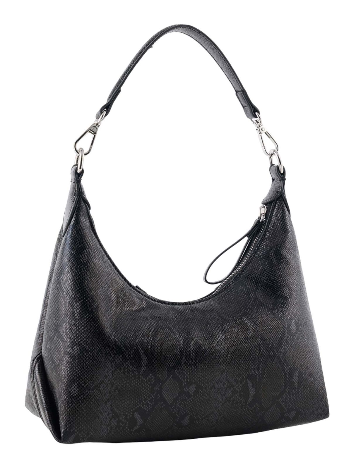SEIDENFELT MANUFAKTUR Lilleby Hobo Bag Reptile Black SEIDENFELT MANUFAKTUR Lilleby Hobo Bag Reptile Black