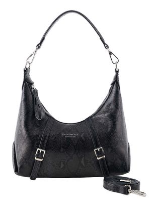 SEIDENFELT MANUFAKTUR Lilleby Hobo Bag Reptile Black