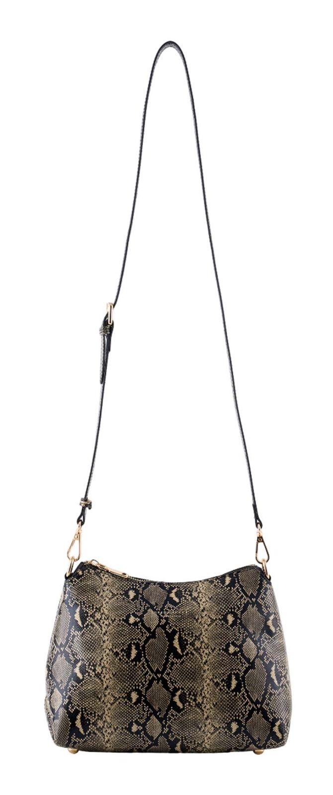 SEIDENFELT MANUFAKTUR Lilleby Midi Crossbag Reptile Beige