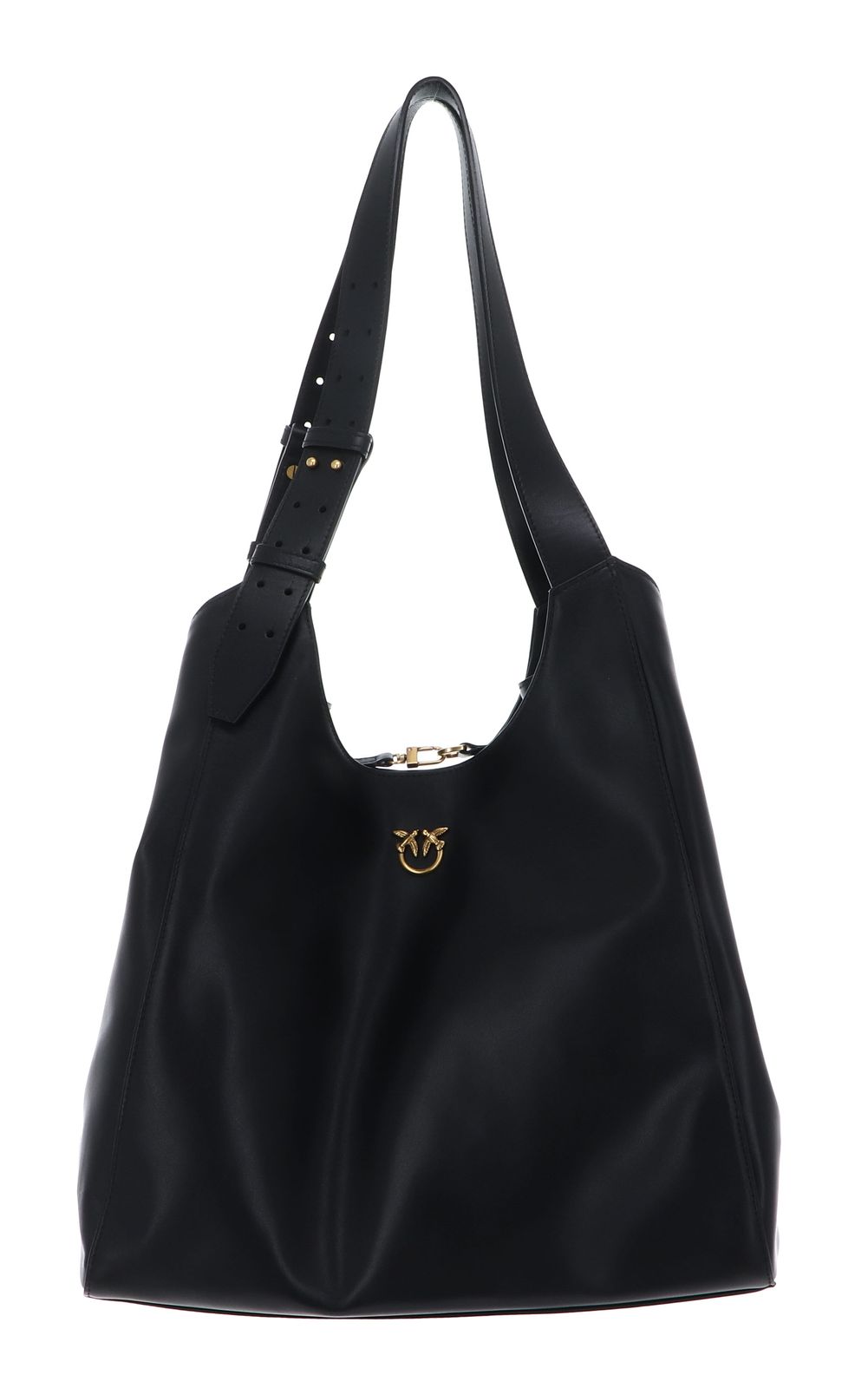 PINKO Tote Classic Belt Nero - Antique Gold