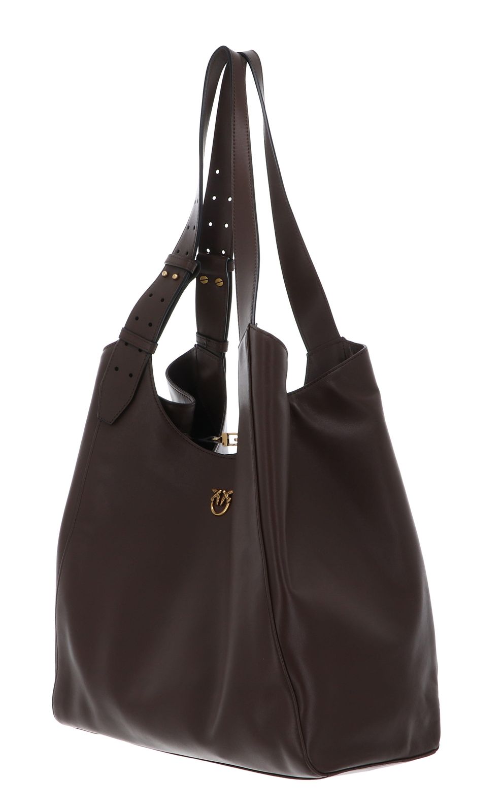 PINKO Tote Classic Belt Marrone Castano - Antique Gold PINKO Tote Classic Belt Marrone Castano - Antique Gold