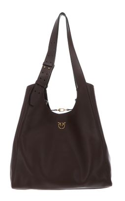 PINKO Tote Classic Belt Marrone Castano - Antique Gold