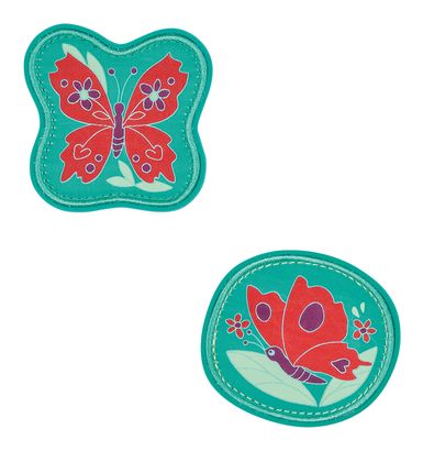 DerDieDas Wechselbuttons Set 2 teilig Butterfly Garden