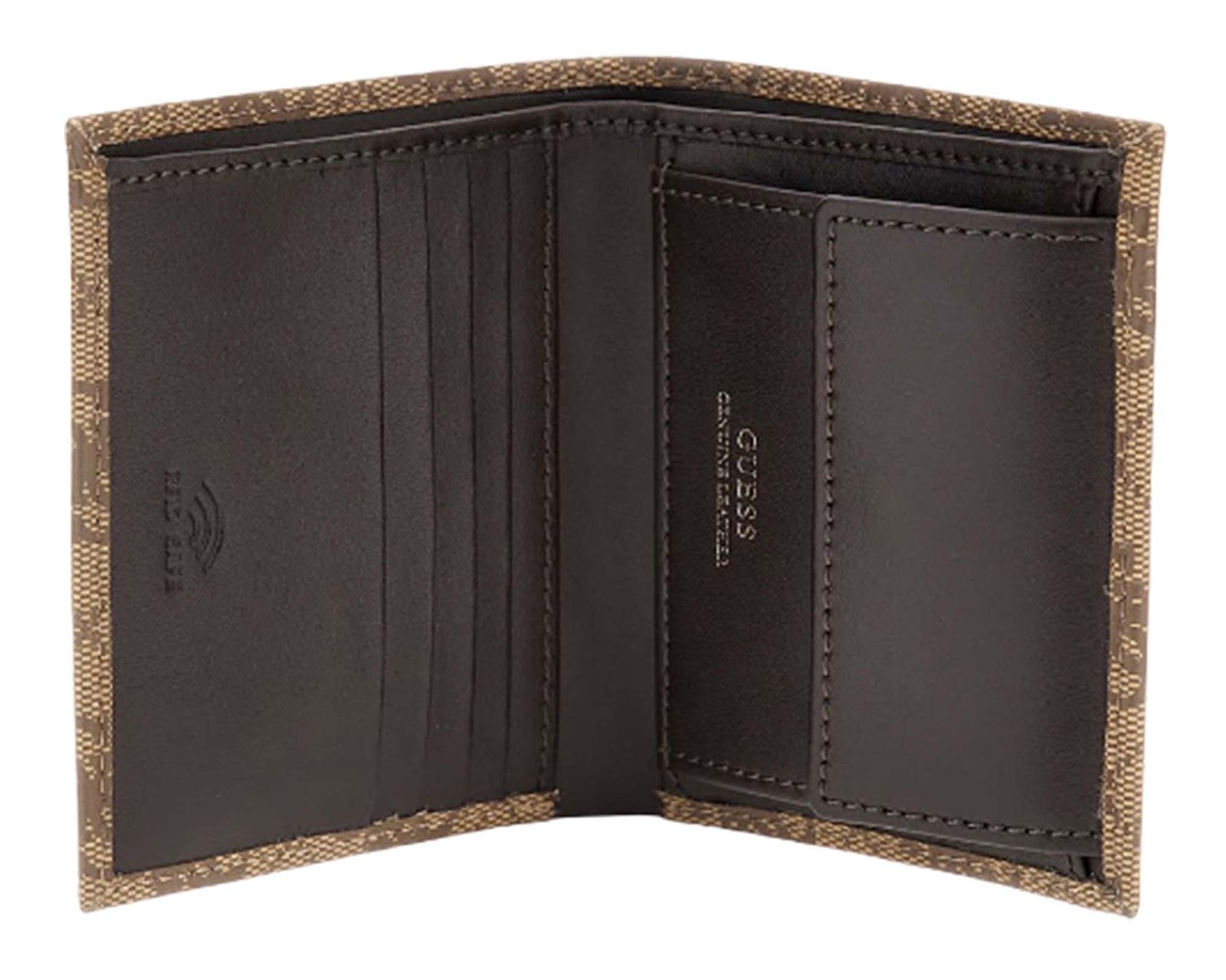 GUESS Mito Small Billfold Wallet With Coinpocket Beige / Brown GUESS Mito Small Billfold Wallet With Coinpocket Beige / Brown
