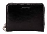 Calvin Klein CK Metallic Flap Zip Around Wallet Black Calvin Klein CK Metallic Flap Zip Around Wallet Black