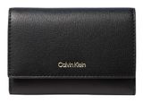 Calvin Klein Foil Logo Trifold with Zip Pocket Black