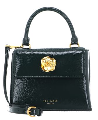 Ted Baker Roseau Rose Detail Mini Crinkle Bag Dark Green