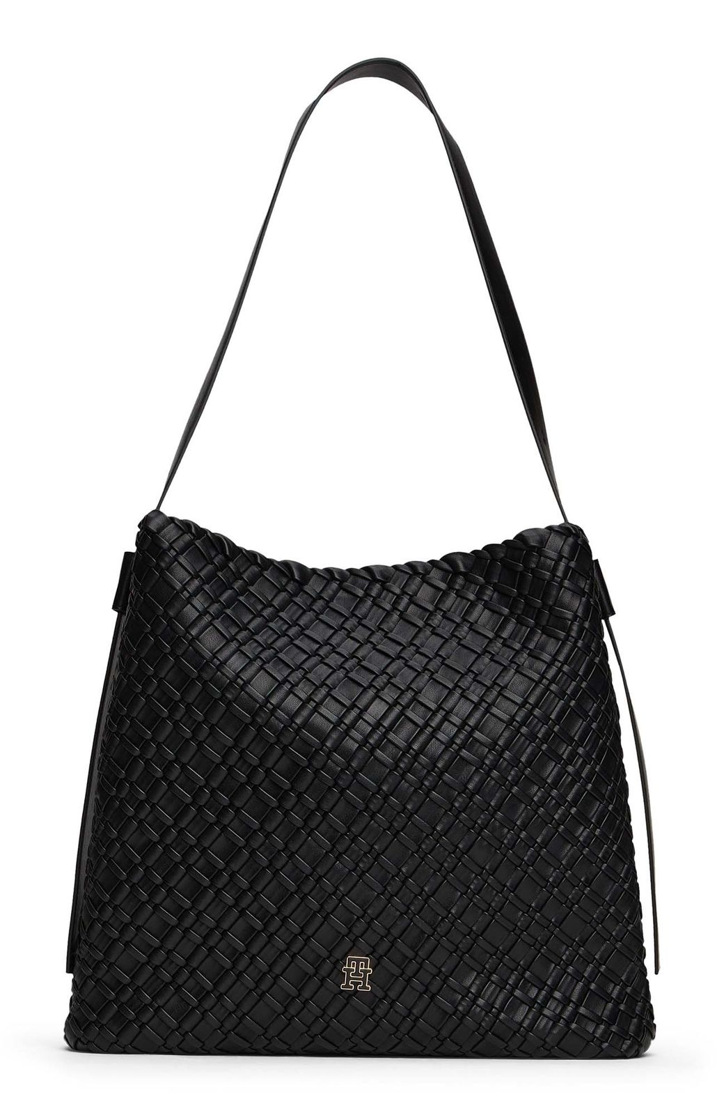 TOMMY HILFIGER TH Braided Maxi Hobo Black