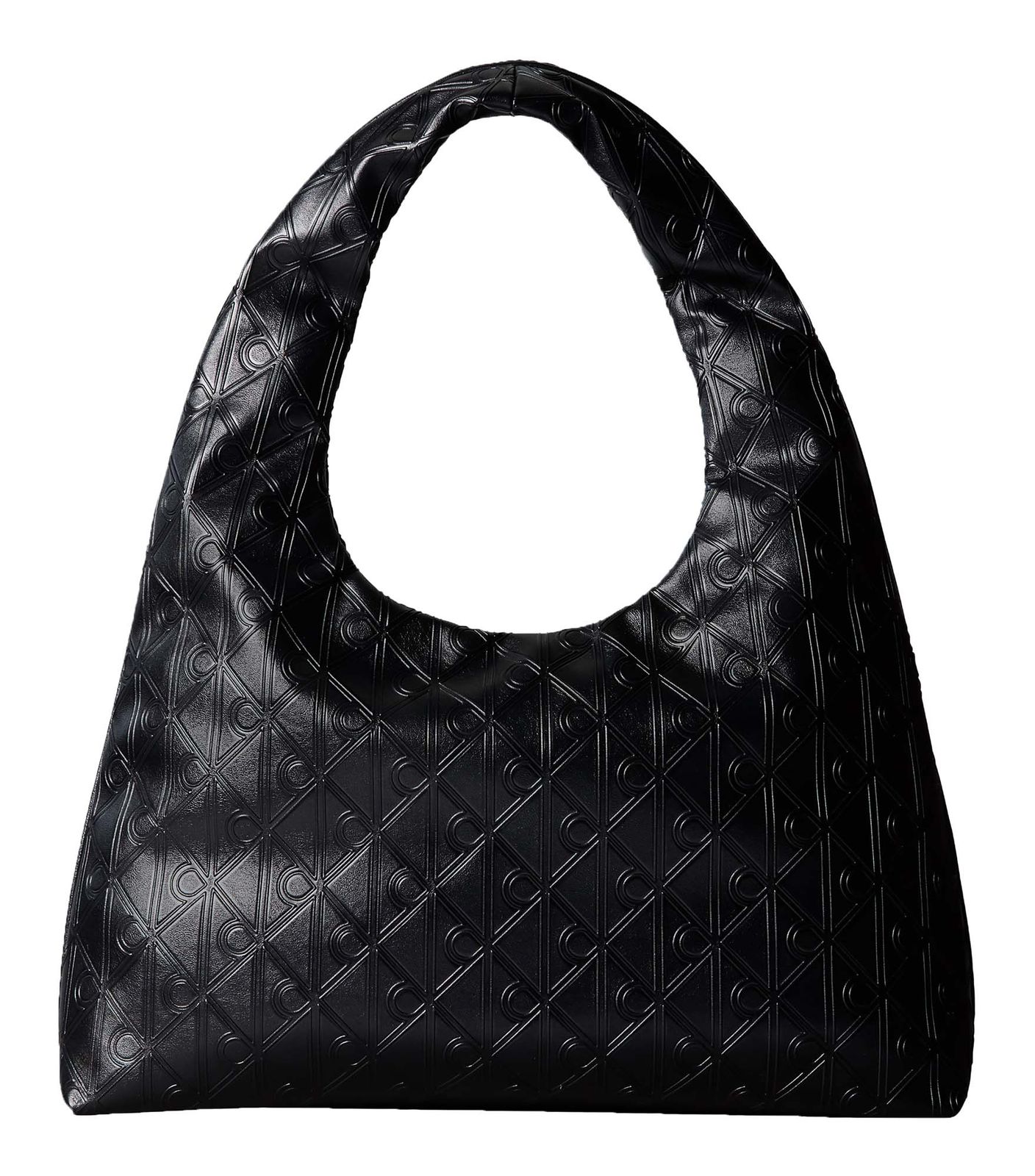 Calvin Klein Emblem AOP Puffer Shoulder Bag L Black