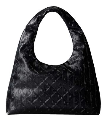 Calvin Klein Emblem AOP Puffer Shoulder Bag L Black