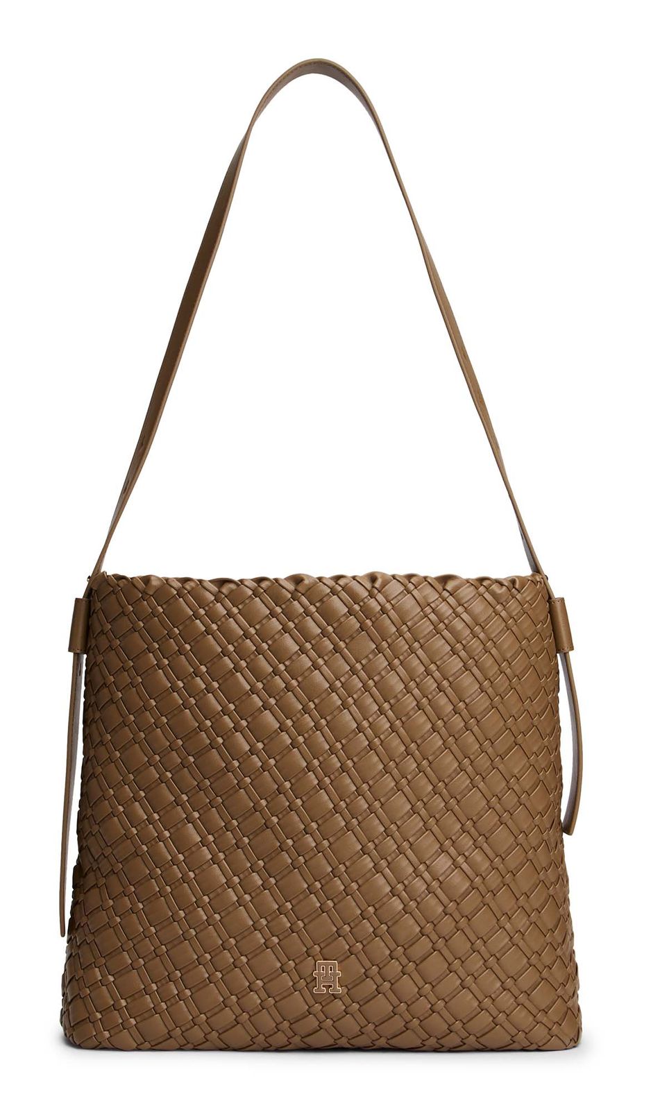 TOMMY HILFIGER TH Braided Maxi Hobo Nordic Taupe