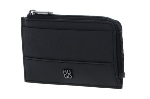 HUGO Quantic Zip Card Case Black