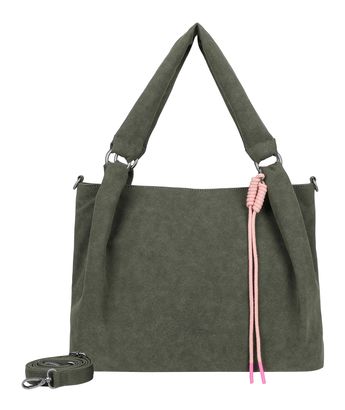 Fritzi aus Preußen Sue03 Suede Jacky Shoulder Bag Soft Dark Olive