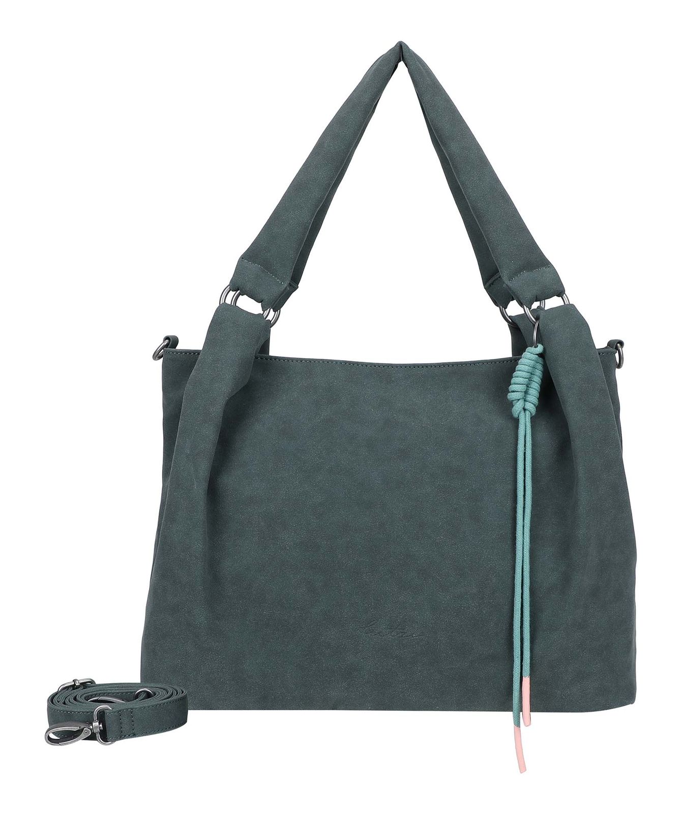 Fritzi aus Preußen Sue03 Suede Jacky Shoulder Bag Grey Blue