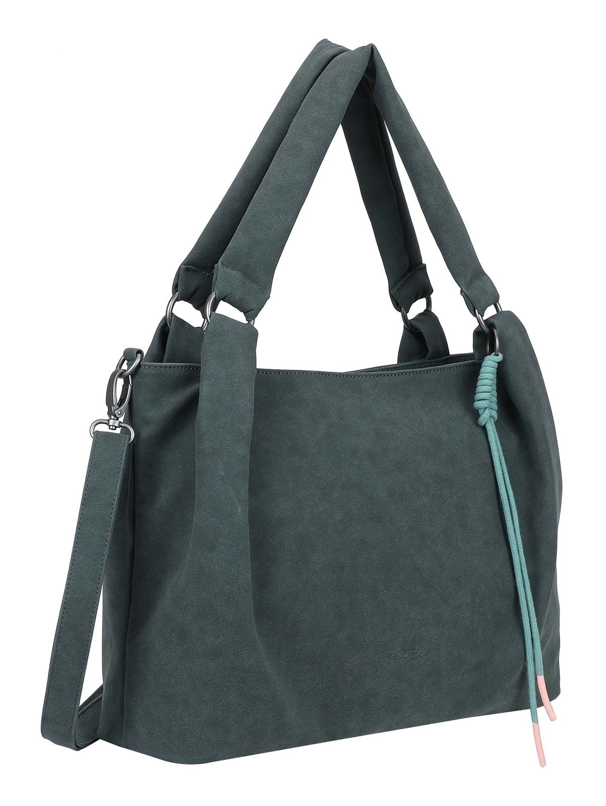 Fritzi aus Preußen Sue03 Suede Jacky Shoulder Bag Grey Blue Fritzi aus Preußen Sue03 Suede Jacky Shoulder Bag Grey Blue