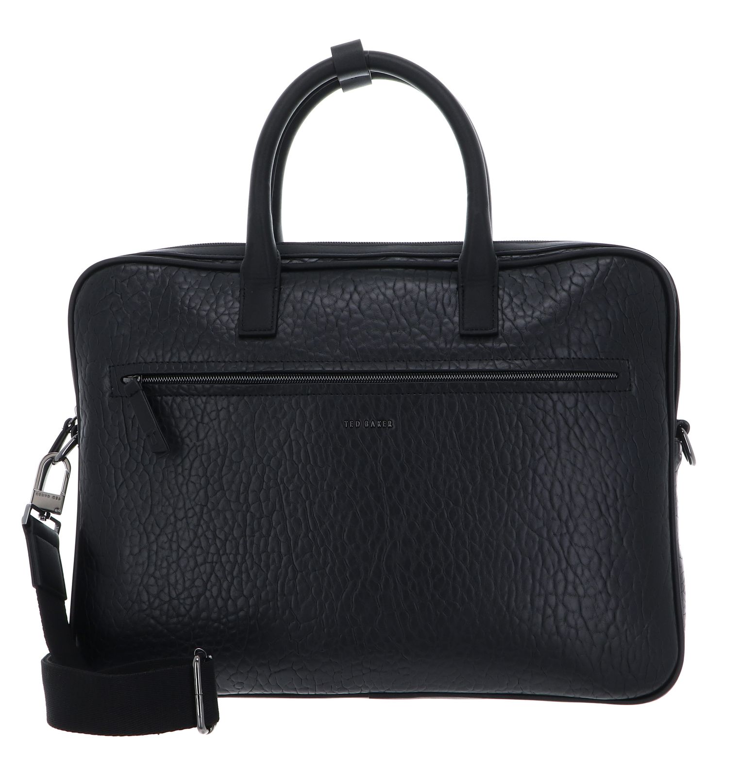 Ted Baker Pebbled PU Dokument Bag Black