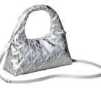 Calvin Klein Puffy AOP Mini Bag With Strap Silver Metallic