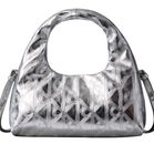 Calvin Klein Puffy AOP Mini Bag With Strap Silver Metallic
