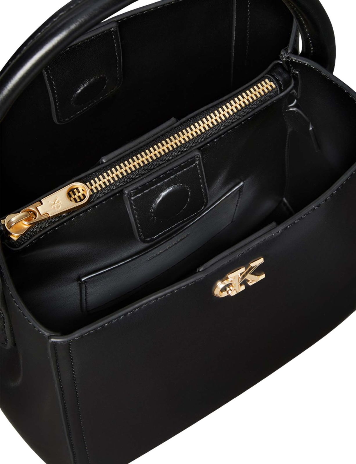 Calvin Klein Hardware Monogram Bucket With Strap Black / CK Light Gold Calvin Klein Hardware Monogram Bucket With Strap Black / CK Light Gold