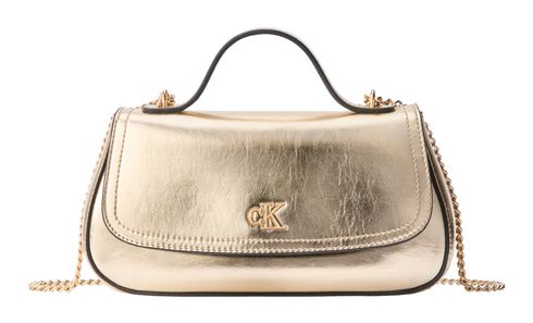 Calvin Klein CK Metallic Top Handle Chain Bag Gold Metallic
