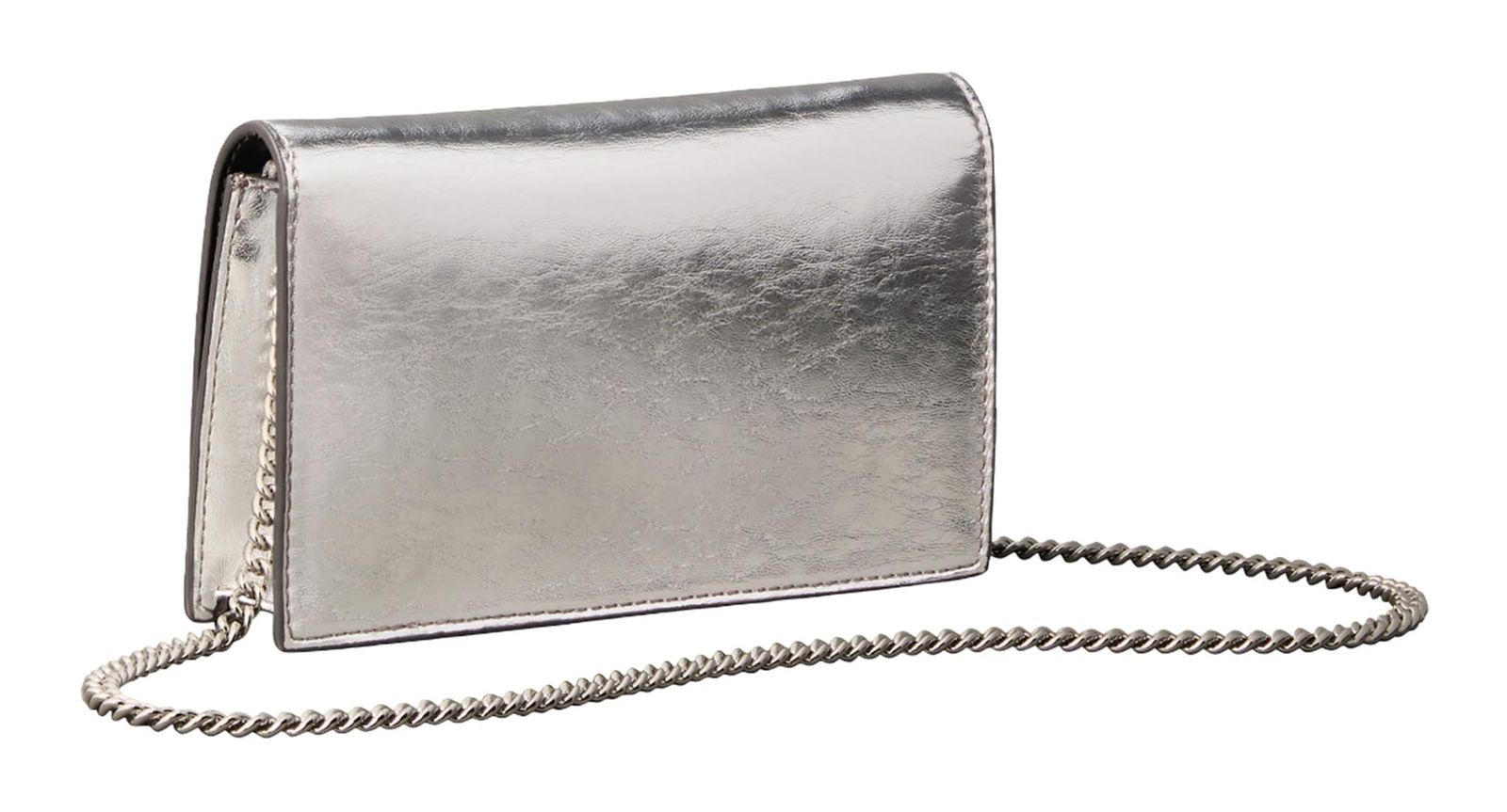 Calvin Klein CK Metallic Wallet on Chain Silver Metallic Calvin Klein CK Metallic Wallet on Chain Silver Metallic