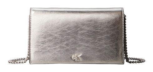 Calvin Klein CK Metallic Wallet on Chain Silver Metallic Calvin Klein CK Metallic Wallet on Chain Silver Metallic
