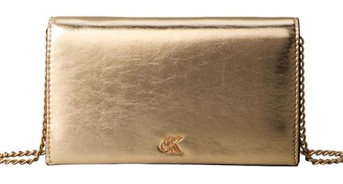 Calvin Klein CK Metallic Wallet on Chain Gold Metallic