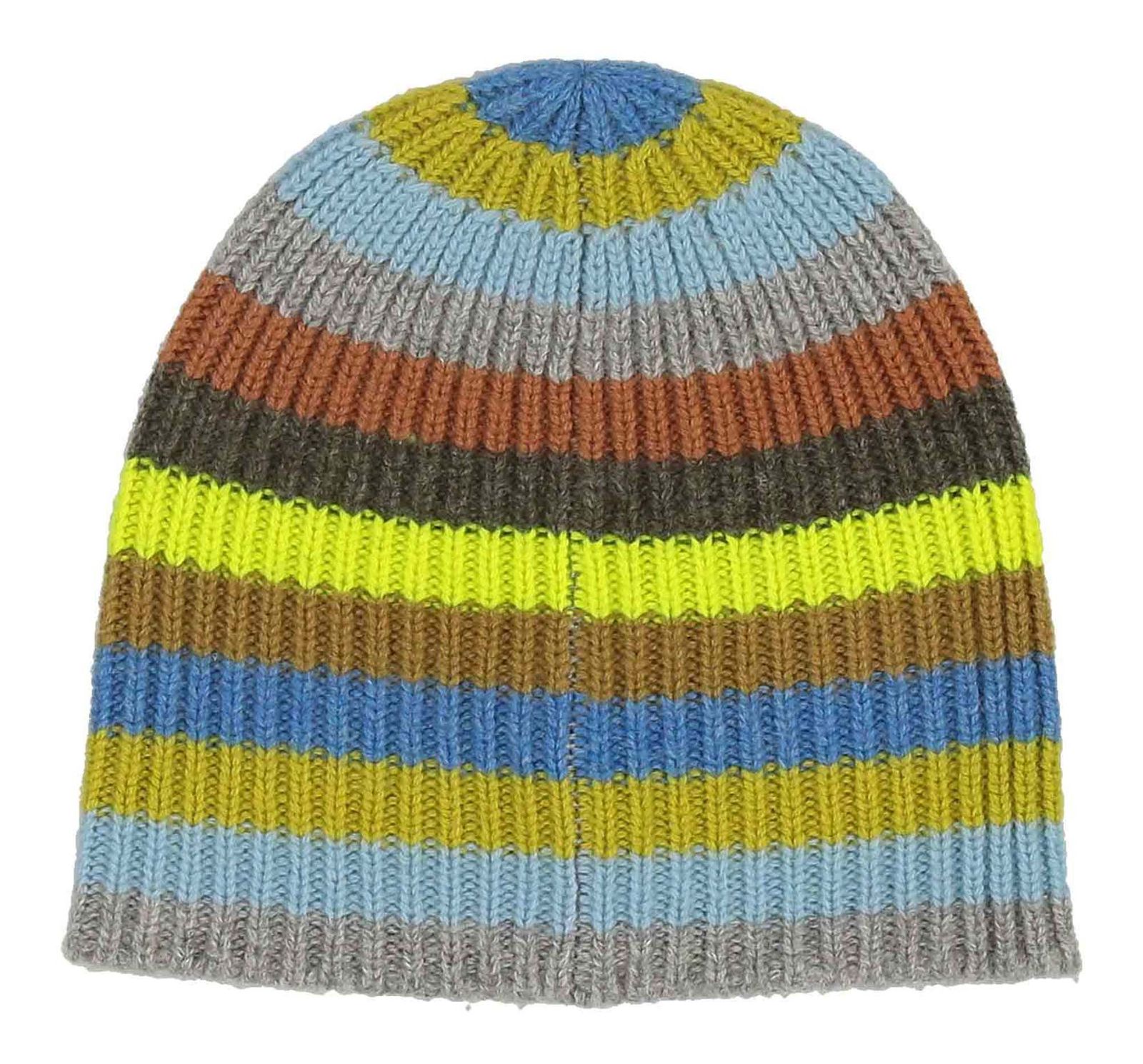FRAAS Signature Multi Stripe Knit Slouch Beanie Granny Smith FRAAS Signature Multi Stripe Knit Slouch Beanie Granny Smith