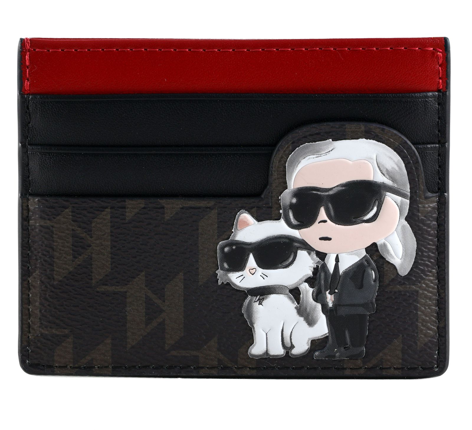 KARL LAGERFELD Ikon Cardholder Brown-KL Mono KARL LAGERFELD Ikon Cardholder Brown-KL Mono