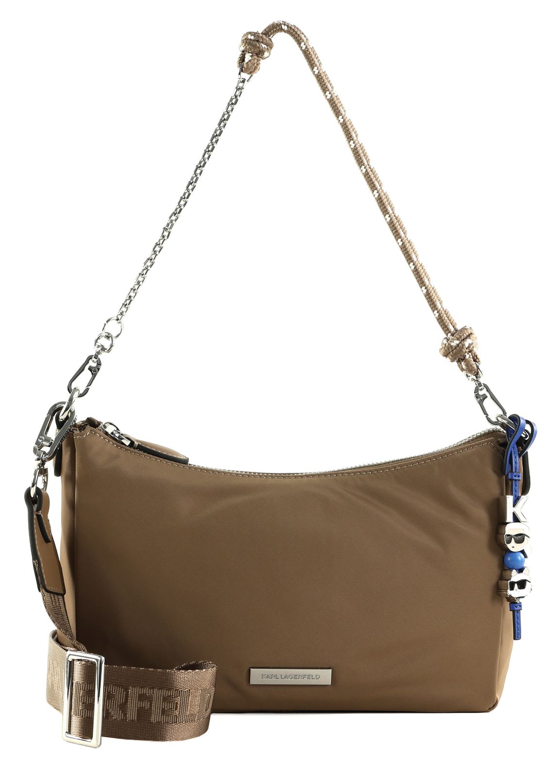 KARL LAGERFELD Ikon Crossbody Bag Mushroom Brown