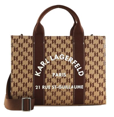 KARL LAGERFELD K / RSG Mono Square Tote Bag M Monogram Nougat Brown