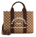 KARL LAGERFELD K / RSG Mono Square Tote Bag M Monogram Nougat Brown KARL LAGERFELD K / RSG Mono Square Tote Bag M Monogram Nougat Brown