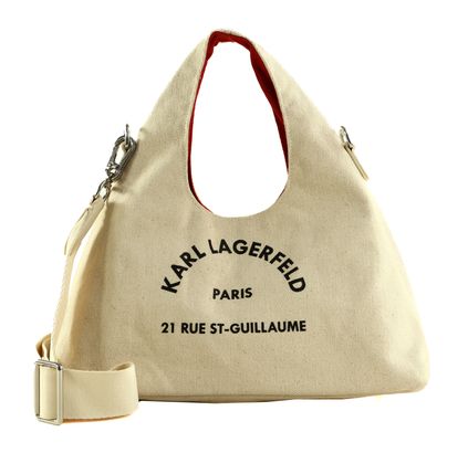 KARL LAGERFELD COTE D AZUR Sling Mini Hobo Bag Natural