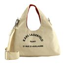 KARL LAGERFELD COTE D AZUR Sling Mini Hobo Bag Natural KARL LAGERFELD COTE D AZUR Sling Mini Hobo Bag Natural