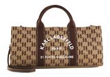 KARL LAGERFELD COTE D AZUR Magazine Tote Bag Monogram Nougat Brown KARL LAGERFELD COTE D AZUR Magazine Tote Bag Monogram Nougat Brown
