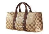 KARL LAGERFELD COTE D AZUR Magazine Tote Bag Monogram Nougat Brown KARL LAGERFELD COTE D AZUR Magazine Tote Bag Monogram Nougat Brown