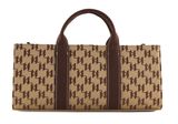 KARL LAGERFELD COTE D AZUR Magazine Tote Bag Monogram Nougat Brown KARL LAGERFELD COTE D AZUR Magazine Tote Bag Monogram Nougat Brown