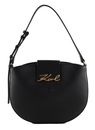 KARL LAGERFELD COTE D AZUR Half-Moon Shoulder Bag Black KARL LAGERFELD COTE D AZUR Half-Moon Shoulder Bag Black