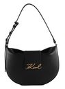 KARL LAGERFELD COTE D AZUR Half-Moon Shoulder Bag Black KARL LAGERFELD COTE D AZUR Half-Moon Shoulder Bag Black