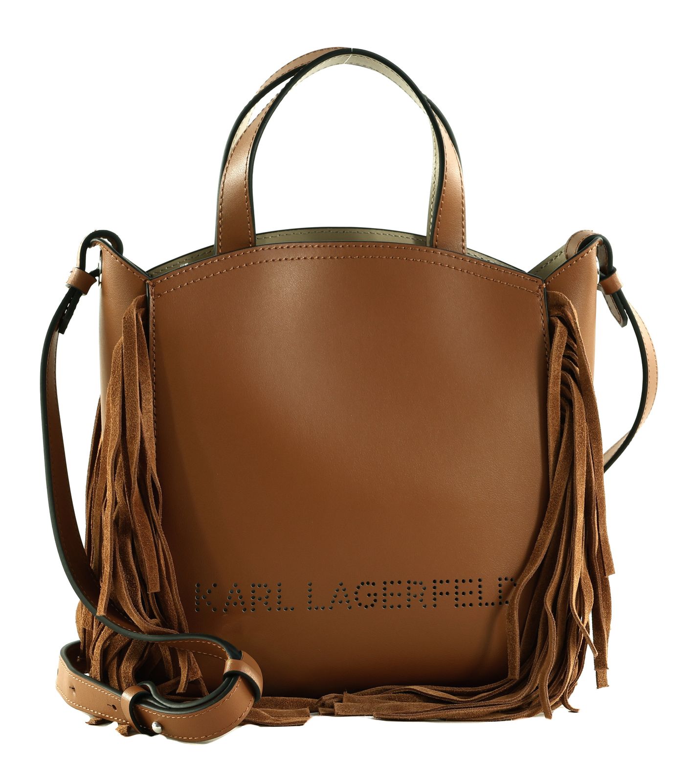 KARL LAGERFELD Ikon Tote Bag Dark Tan