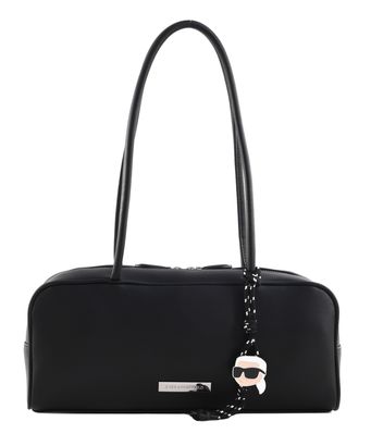 KARL LAGERFELD Ikon Smooth Shoulder Bag Black