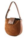 KARL LAGERFELD COTE D AZUR Half-Moon Shoulder Bag Dark Tan KARL LAGERFELD COTE D AZUR Half-Moon Shoulder Bag Dark Tan