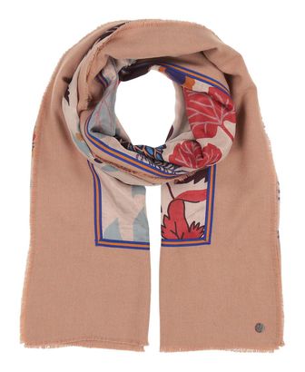 FRAAS Scarf With Floral Design Deep Blue