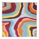 FRAAS Silk Crepe Scarf In Wave-Design Denim Dust FRAAS Silk Crepe Scarf In Wave-Design Denim Dust