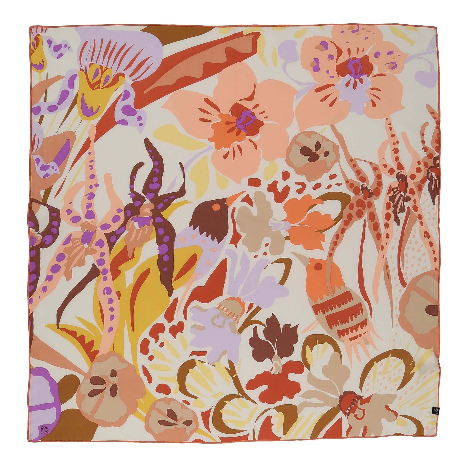 FRAAS Silk Stole With Floral Print Nougat FRAAS Silk Stole With Floral Print Nougat