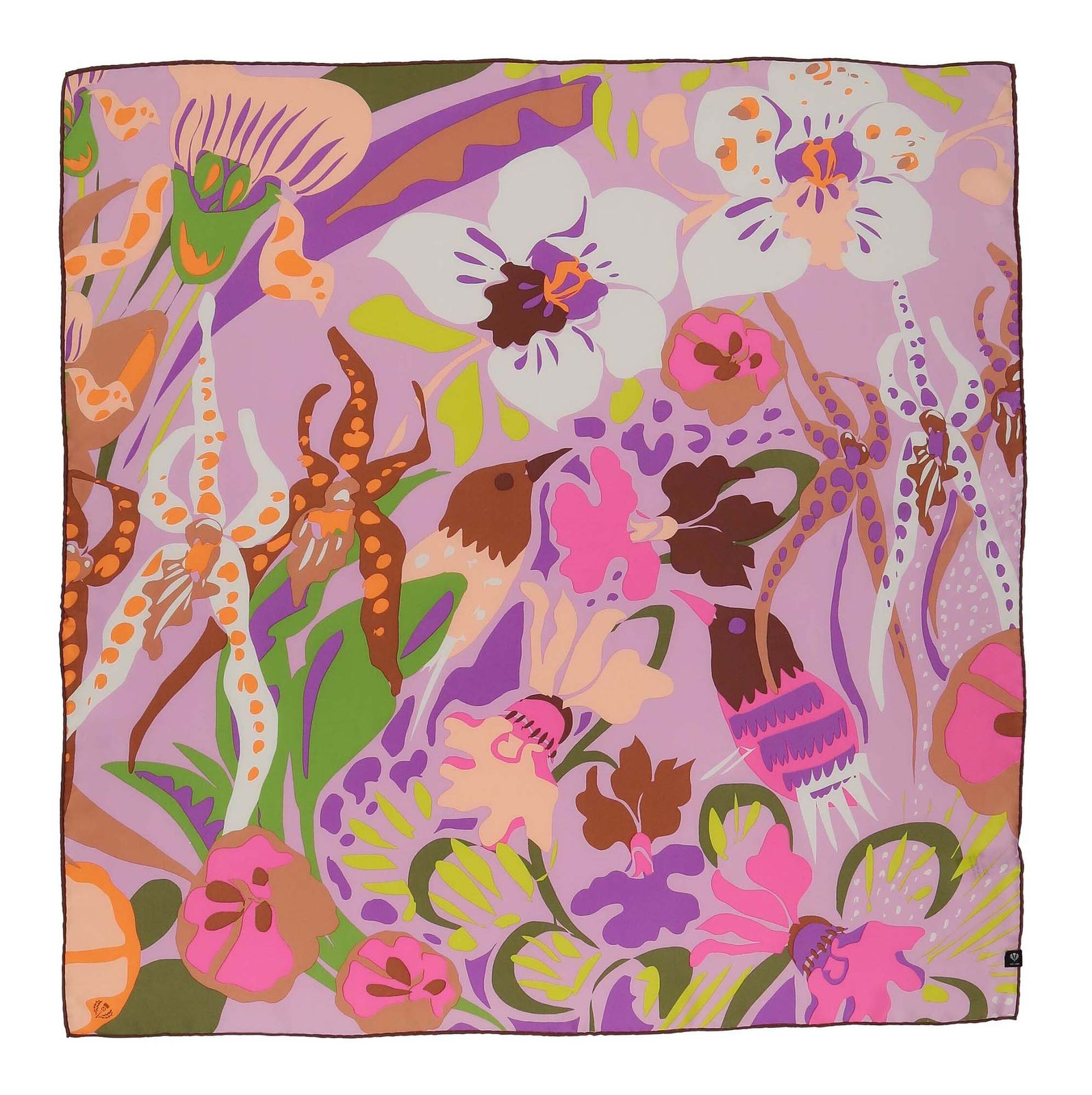 FRAAS Silk Stole With Floral Print Orchid Pink FRAAS Silk Stole With Floral Print Orchid Pink