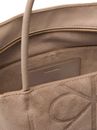 Calvin Klein Emblem AOP Suede Tote S Desert Taupe Calvin Klein Emblem AOP Suede Tote S Desert Taupe