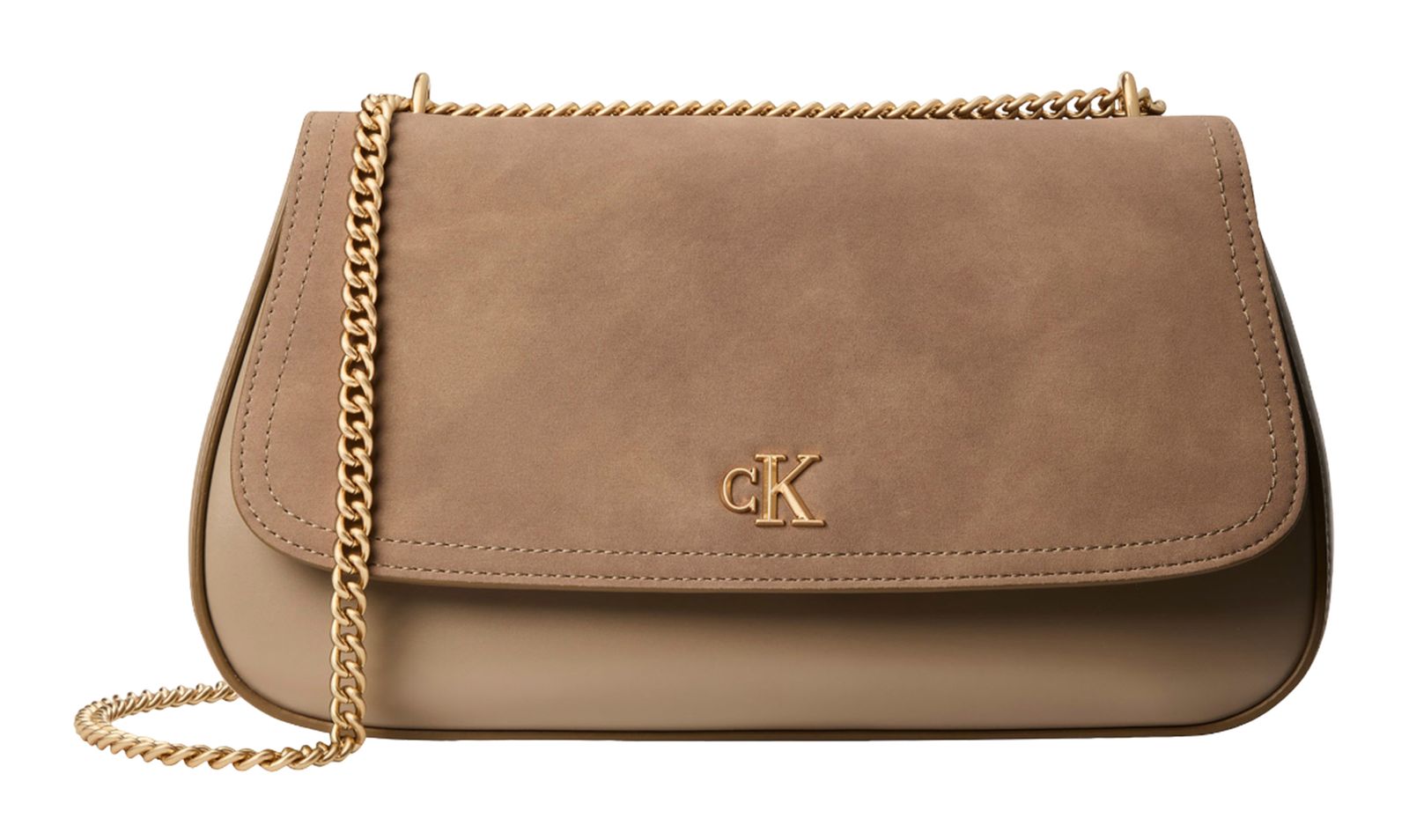 Calvin Klein CK Convertible Chain Brushed Bag M Desert Taupe