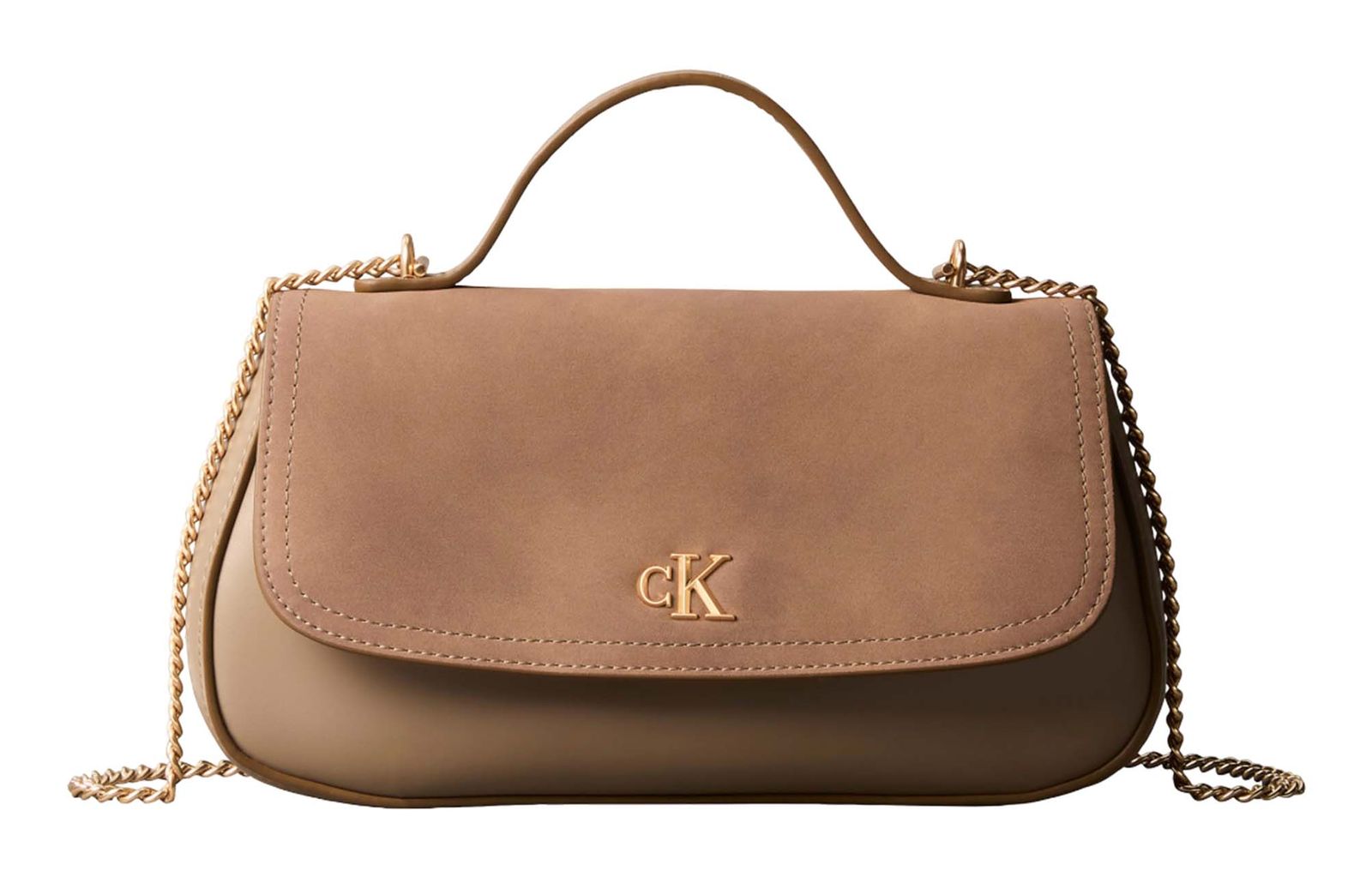 Calvin Klein CK Brushed Flap Camera Bag Desert Taupe